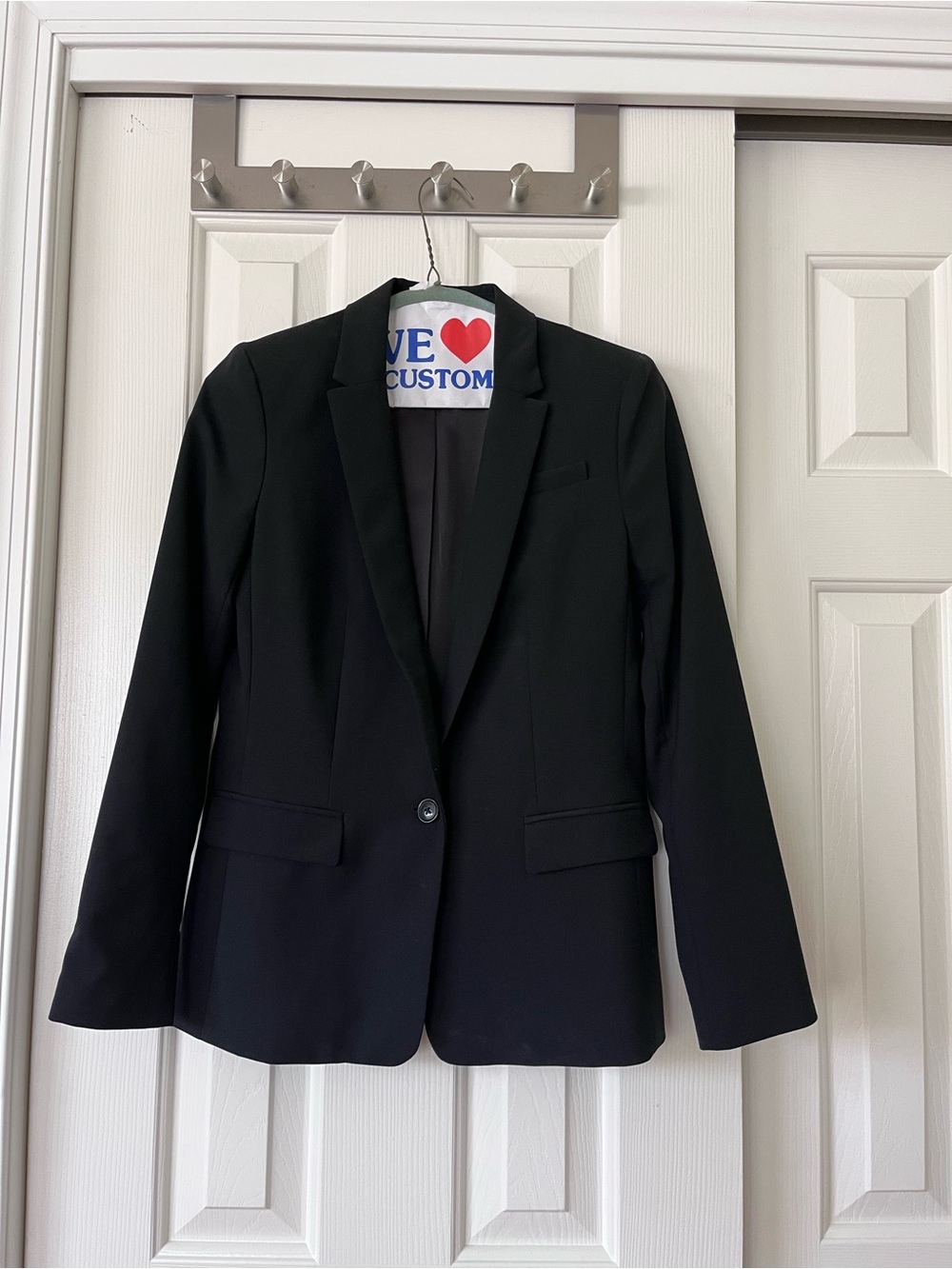 Women's Single-Button Banana Republic Black Tailored Blazer, 0 Petite